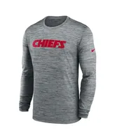 Men's Nike Gray Kansas City Chiefs Sideline Team Velocity Performance Long Sleeve T-shirt