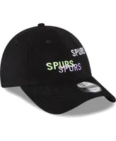 Men's New Era Black Tottenham Hotspur Triple Wordmark 9FORTY Adjustable Hat