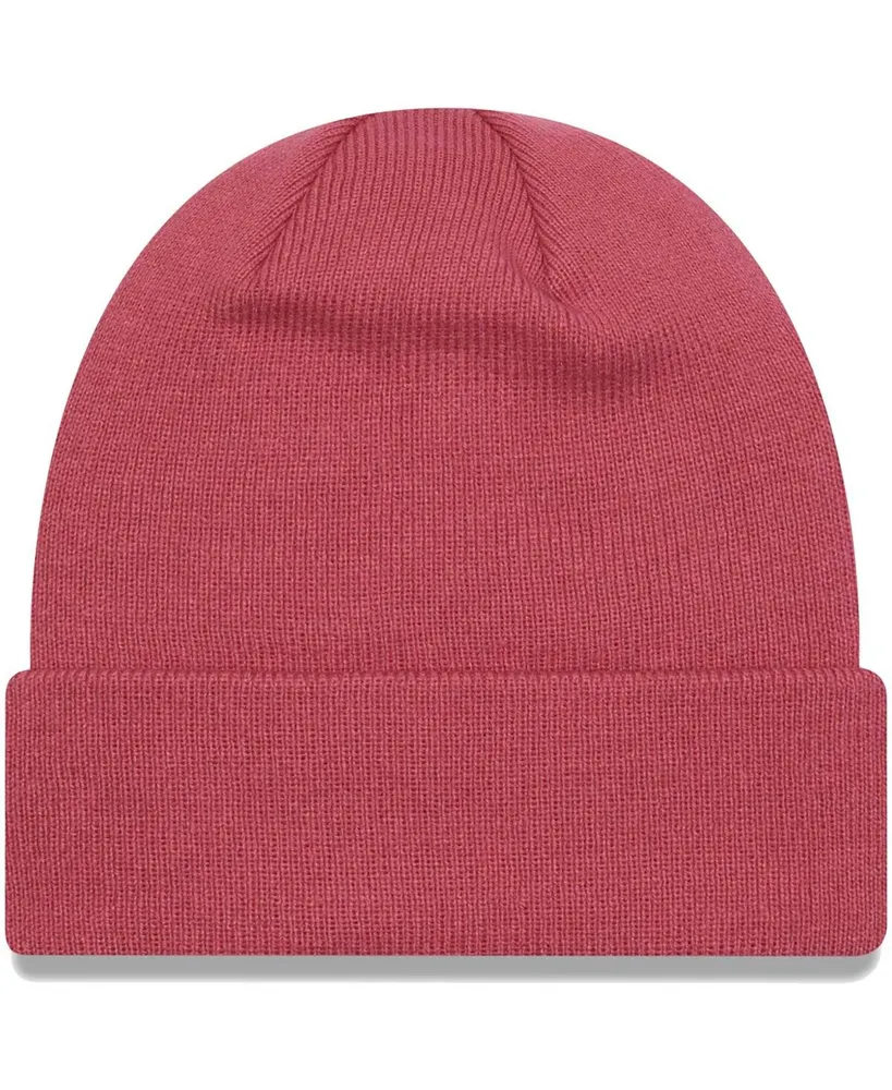 Men's New Era Pink Manchester United Seasonal Cuffed Knit Hat