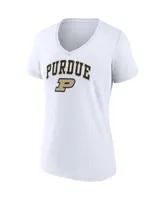 Women's Fanatics White Purdue Boilermakers Evergreen Campus V-Neck T-shirt