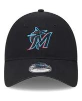 Little Boys and Girls New Era Black Miami Marlins Team 9TWENTY Adjustable Hat