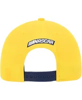 Men's New Era Yellow, Blue Nascar 9FORTY A-Frame Trucker Snapback Hat