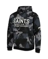 Men's The Wild Collective Black New Orleans Saints Camo Pullover Hoodie