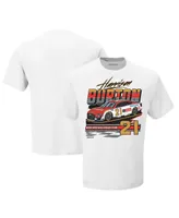 Men's Checkered Flag Sports White Harrison Burton Motorcraft Wedge T-shirt