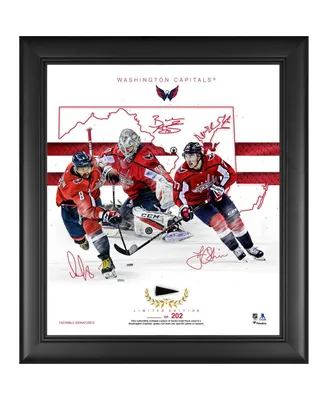 Washington Capitals Framed 15" x 17" Franchise Foundations Collage with a Piece of Game Used Puck - Limited Edition of 202
