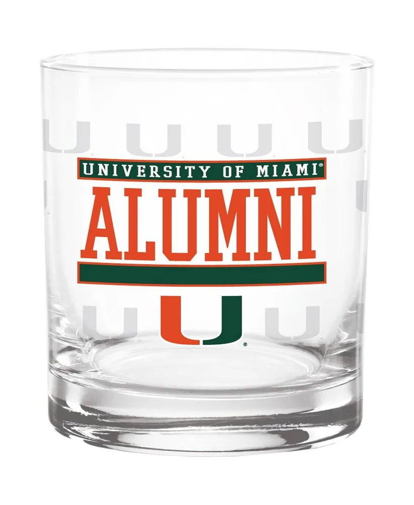Miami Hurricanes 14 Oz Repeat Alumni Rocks Glass