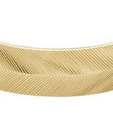 Fossil Harlow Linear Texture Gold-Tone Stainless Steel Cuff Bracelet