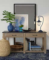 Hudson & Canal Bay 22" Glass and Metal Shade Tall Nautical Table Lamp