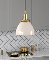 Hudson & Canal Madison 8" Metal Shade Wide Pendant