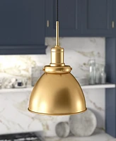 Hudson & Canal Madison 12" Metal Shade Wide Pendant