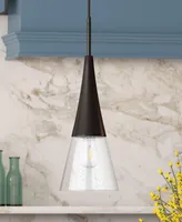 Hudson & Canal Myra 7.5" Glass Shade Wide Pendant