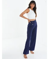 Quiz Women's 4 Button Palazzo Pant