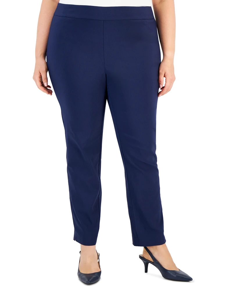 Jm Collection Plus Pull-On Cambridge Pants