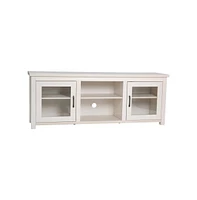 Merrick Lane Galena Traditional Full Glass Door 65" Tv Stand For Up To 80" Tvs