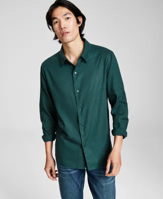 And Now This Men's Regular-Fit Long-Sleeve Linen-Blend Shirt, Created for Macy's
