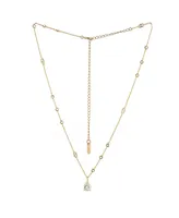 Ettika Delicate Cubic Zirconia Pendant 18K Gold Plated Necklace