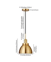 Hudson & Canal Madison 12" Metal Shade Wide Pendant