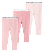 Calvin Klein Baby Boys or Girls Organic Cotton Layette Pants, Pack of 3