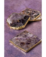 Gauri Kohli Dazzle Amethyst Coasters, Set of 4