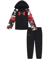 Under Armour Little Boys Neo Camo Zip-Up Hoodie and Joggers Set