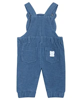 Guess Baby Boys Bodysuit and Knit Denim Bear Overall, 2 Piece Set