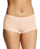 Maidenform Lace Trim Microfiber Boyshort Underwear 40760