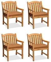 Set of 4 Bristol Teak Outdoor Dining Chairs, Created for Macy's
