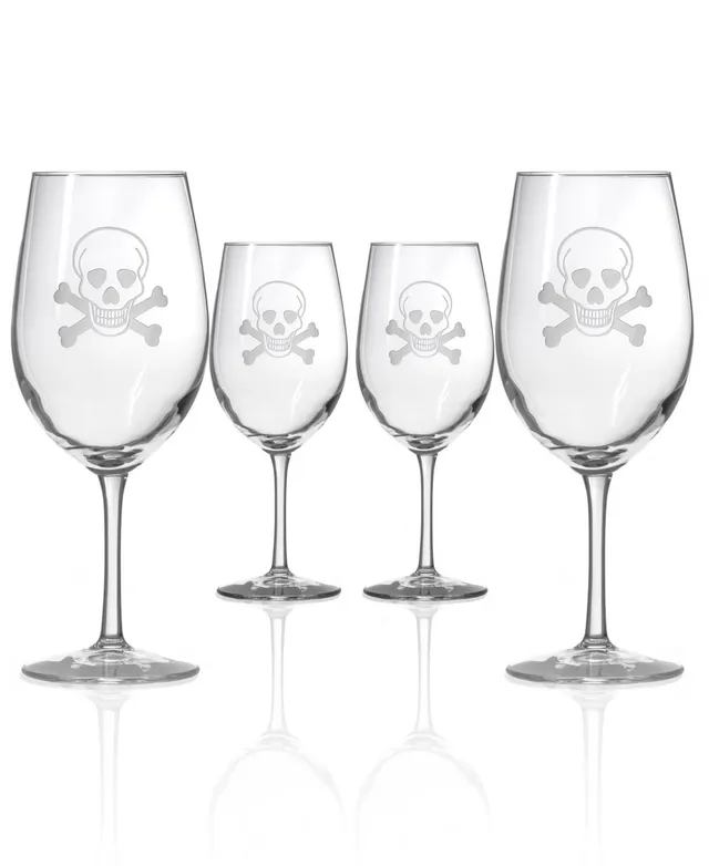 Rolf Glass Peacock 18oz All Purpose Wine Glass Set of 4