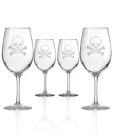 Rolf Glass Skull and Crossbones All Purpose Wine Glass 18oz