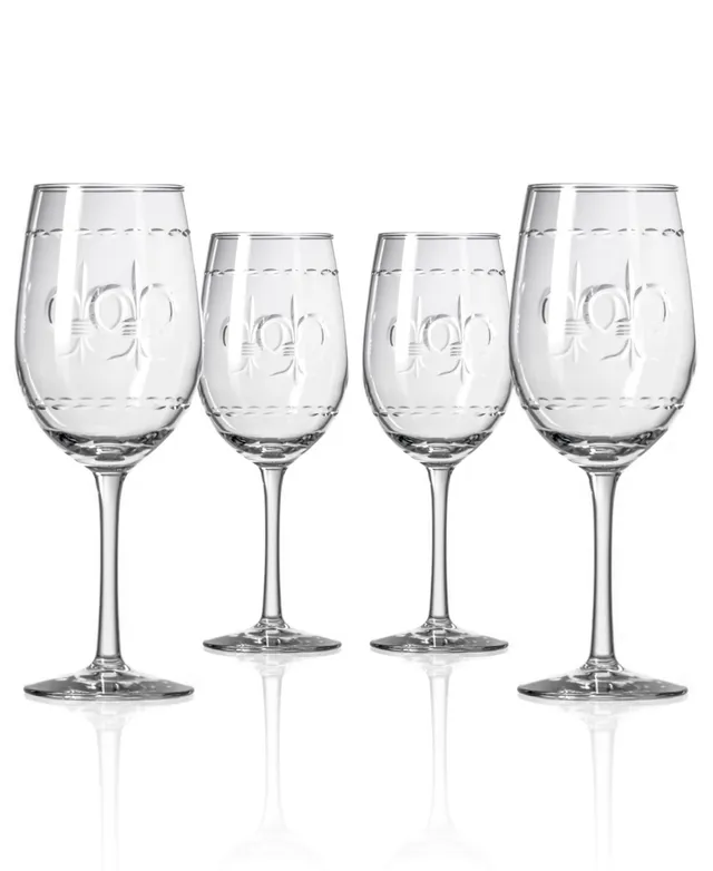 Rolf Glass Peacock 18oz All Purpose Wine Glass Set of 4