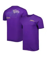 Men's Purple James Madison Dukes Mascot Scenery Premium T-shirt