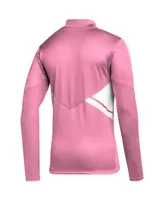 Men's adidas Pink Inter Miami Cf Quarter-Zip Aeroready Training Top