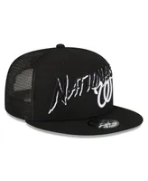 Men's New Era Black Washington Nationals Street Trucker 9FIFTY Snapback Hat