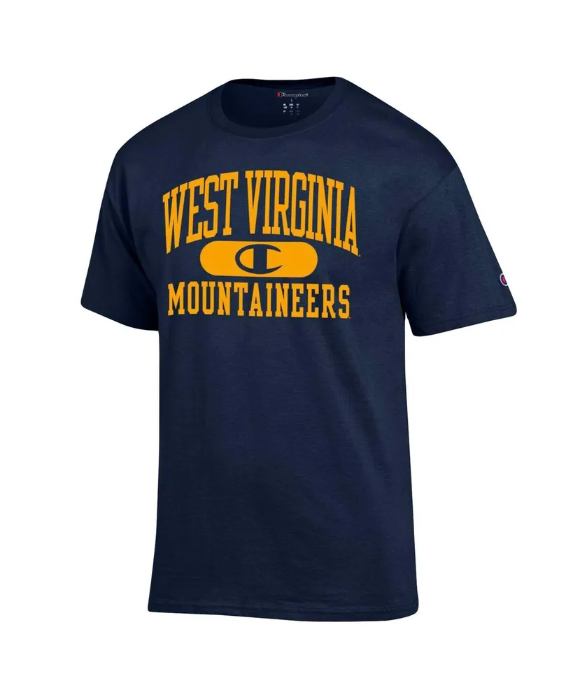 Men's Champion Navy West Virginia Mountaineers Arch Pill T-shirt