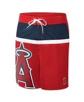 Men's G-iii Sports by Carl Banks Red Los Angeles Angels Sea Wind Swim Shorts