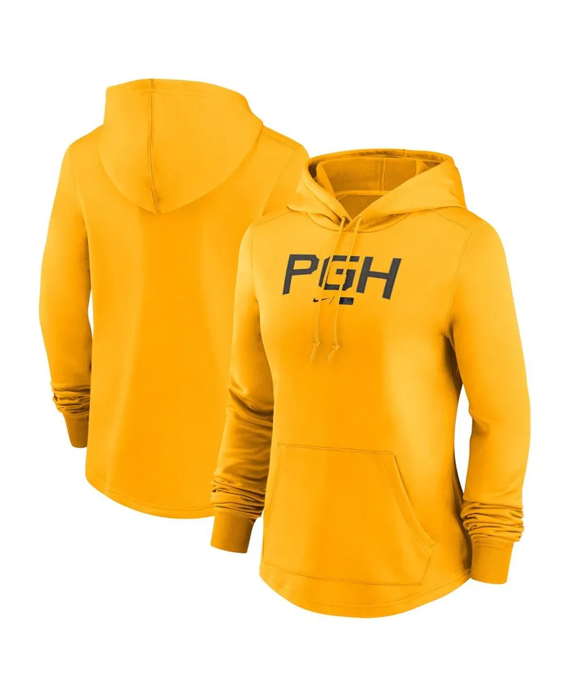 Women's Nike Gold Pittsburgh Pirates 2023 City Connect Pregame Performance Pullover Hoodie