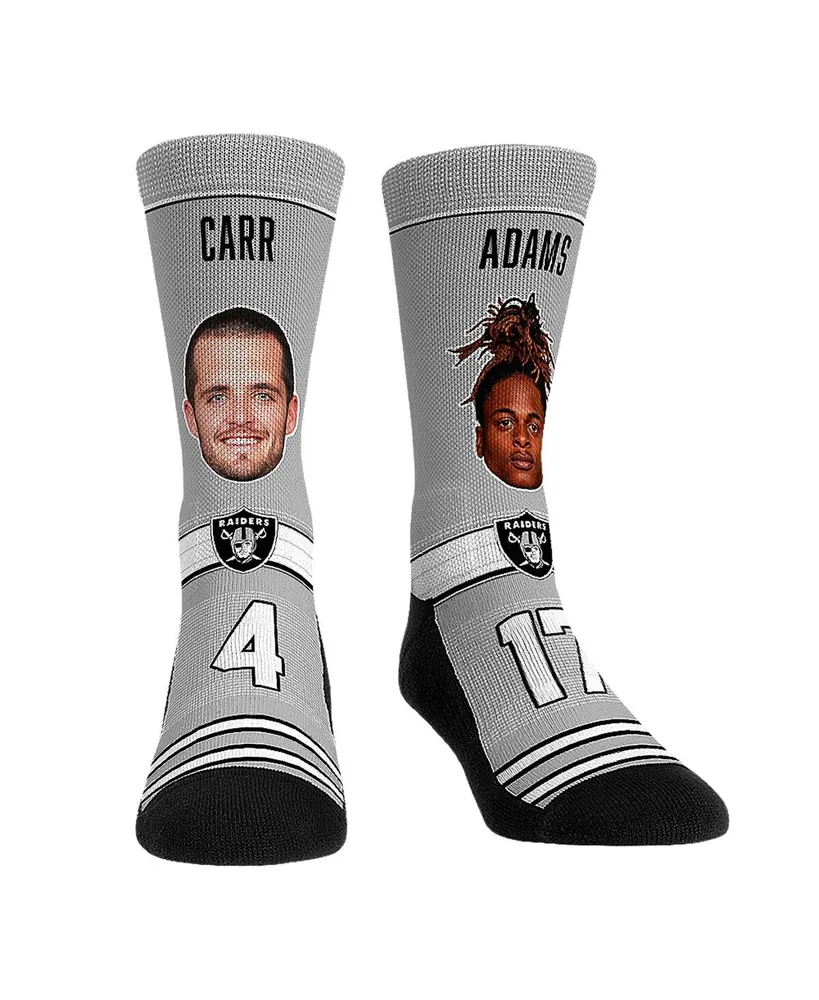 Men's and Women's Rock 'Em Socks Derek Carr & Davante Adams Las Vegas Raiders Player Teammates Crew