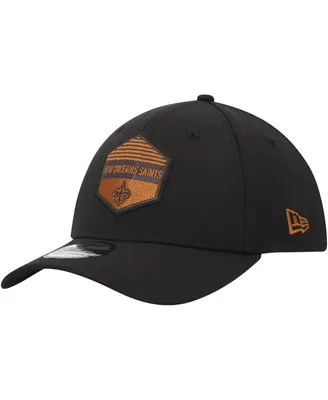 Men's New Era Black Orleans Saints Gulch 39THIRTY Flex Hat