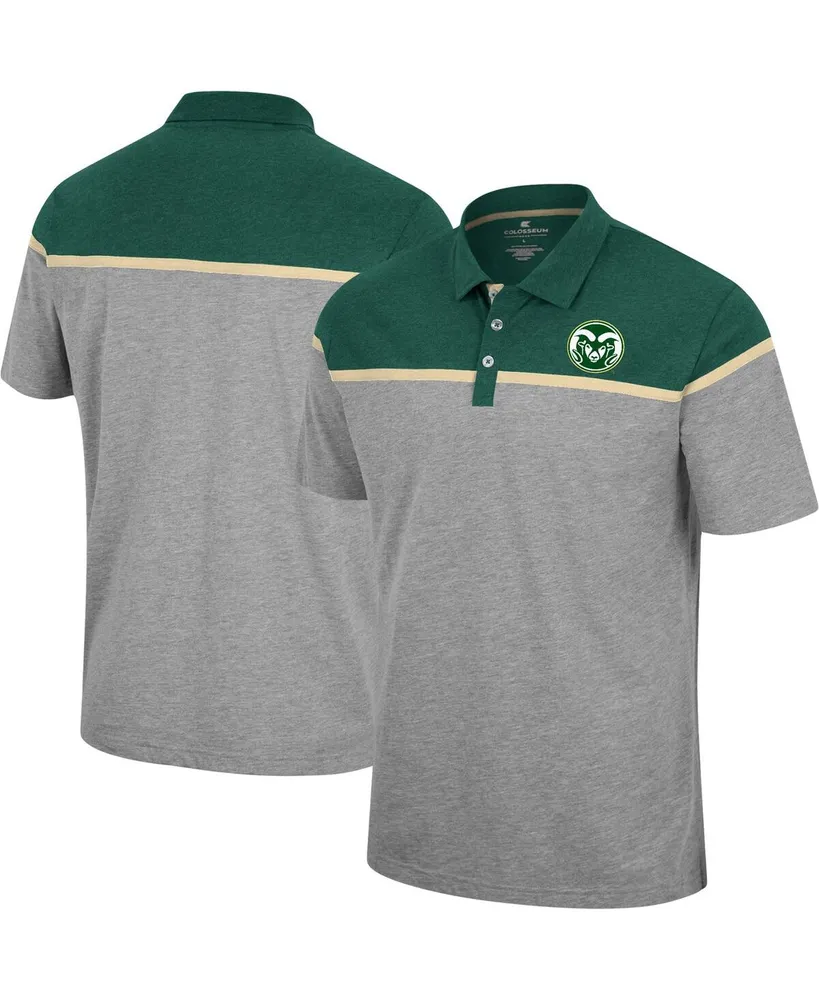 Men's Colosseum Heather Gray Colorado State Rams Chamberlain Polo Shirt