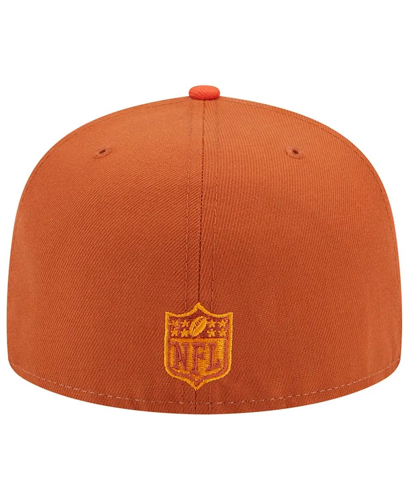 Men's New Era Orange Denver Broncos Tri-Tone 59FIFTY Fitted Hat