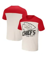 Men's Nfl X Darius Rucker Collection by Fanatics Cream Kansas City Chiefs Colorblocked T-shirt