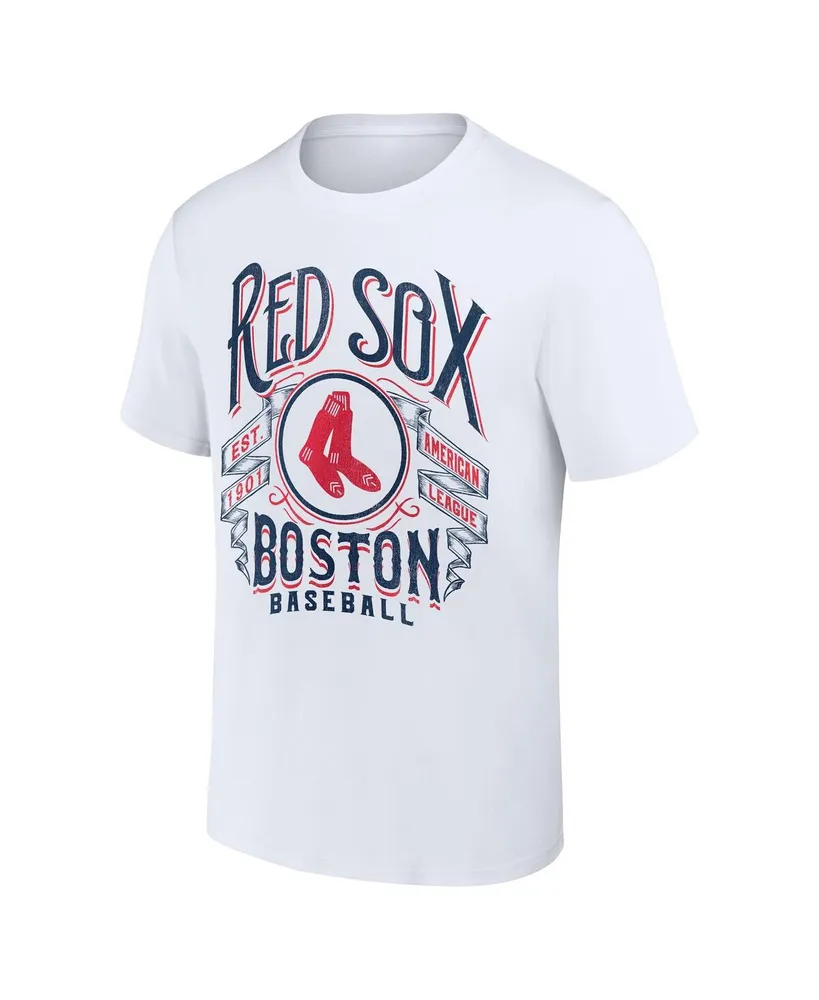 Men's Darius Rucker Collection by Fanatics White Boston Red Sox Distressed Rock T-shirt