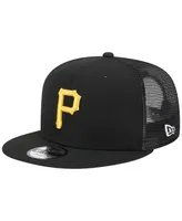 Men's New Era Black Pittsburgh Pirates Team Color Trucker 9FIFTY Snapback Hat