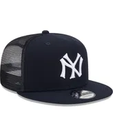 Men's New Era Navy New York Yankees Cooperstown Collection Team Color Trucker 9FIFTY Snapback Hat