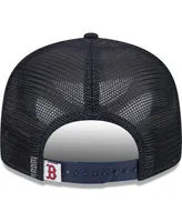 Men's New Era Navy Boston Red Sox Team Color Trucker 9FIFTY Snapback Hat