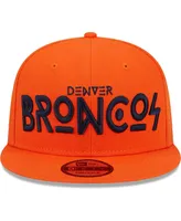 Men's New Era Orange Denver Broncos Word 9FIFTY Snapback Hat