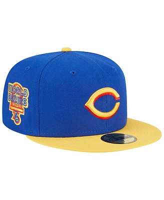 Men's New Era Royal, Yellow Cincinnati Reds Empire 59FIFTY Fitted Hat