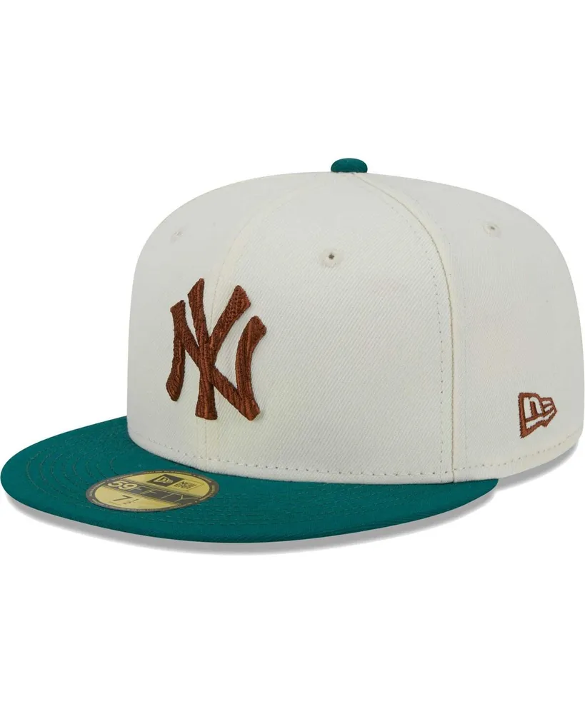 Men's New Era White York Yankees Cooperstown Collection Camp 59FIFTY Fitted Hat