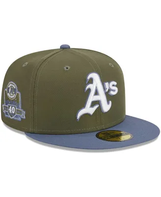 Men's New Era Olive, Blue Oakland Athletics 59FIFTY Fitted Hat