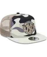 Men's New Era White New York Yankees Chrome Camo A-Frame 9FIFTY Trucker Snapback Hat